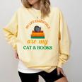 My Life Essentials Are Cat And Books Comfort Colors Sweatshirt Blue Spruce My Life Essentials Are Cat And Books Comfort Colors Sweatshirt Blue Spruce