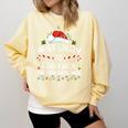 Most Likely To Read A Book Through Christmas Xmas Comfort Colors Sweatshirt Blue Spruce