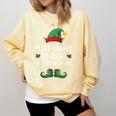 Most Likely To Read A Book Matching Christmas Elf Comfort Colors Sweatshirt Blue Spruce