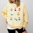 Literary Winter Reading Snowmen Cozy Book Lover Pattern Comfort Colors Sweatshirt Blue Spruce Literary Winter Reading Snowmen Cozy Book Lover Pattern Comfort Colors Sweatshirt Blue Spruce