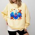 Little Ghost Coffee Tee Spooky Season Ghost Reading Book Comfort Colors Sweatshirt Blue Spruce