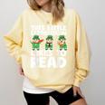 This Little Leprechaun Likes To Read St Patrick's Day Book Comfort Colors Sweatshirt Blue Spruce This Little Leprechaun Likes To Read St Patrick's Day Book Comfort Colors Sweatshirt Blue Spruce