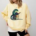 Lizard Reading Book Librarian Bookworm Reader Read Comfort Colors Sweatshirt Blue Spruce
