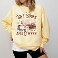 Love Books And Coffee Books Reading Coffee Drinking Comfort Colors Sweatshirt Blue Spruce Love Books And Coffee Books Reading Coffee Drinking Comfort Colors Sweatshirt Blue Spruce