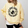 Love God Drink Coffee Read Books Christian Book Lover Comfort Colors Sweatshirt Blue Spruce Love God Drink Coffee Read Books Christian Book Lover Comfort Colors Sweatshirt Blue Spruce