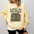 Loyal To The Shelf Knight Panther Book Lover Comfort Colors Sweatshirt Blue Spruce