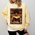Man Reading Book Black History Month Book Lover Afro Comfort Colors Sweatshirt Blue Spruce Man Reading Book Black History Month Book Lover Afro Comfort Colors Sweatshirt Blue Spruce