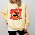 Marvel Spider-Man Peter Parker Comic Book Letter Logo Comfort Colors Sweatshirt Blue Spruce