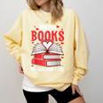 Maybe Books Are Addicted To Me Reading Present Comfort Colors Sweatshirt Blue Spruce
