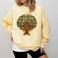 Melanin Afro Women Girl Book Librarian History African Comfort Colors Sweatshirt Blue Spruce