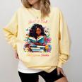 Melanin Book Month Honoring Past Inspiring Pride Comfort Colors Sweatshirt Blue Spruce