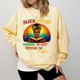Melanin Honoring Past Inspiring Pride Book Month Comfort Colors Sweatshirt Blue Spruce