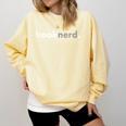 Minimalist Book Lover Book Nerd Comfort Colors Sweatshirt Blue Spruce