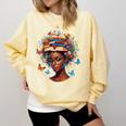 Month Honoring Past Inspiring Pride Melanin Book Comfort Colors Sweatshirt Blue Spruce