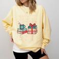 Naughty Or Nice Depends On My Current Chapter Book Lover Comfort Colors Sweatshirt Blue Spruce