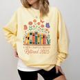 A New Chapter Begins Retired 2025 Books Flowers Comfort Colors Sweatshirt Blue Spruce A New Chapter Begins Retired 2025 Books Flowers Comfort Colors Sweatshirt Blue Spruce