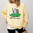 Next Stop Library Reading Book Comfort Colors Sweatshirt Blue Spruce Next Stop Library Reading Book Comfort Colors Sweatshirt Blue Spruce