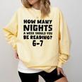 How Many Nights A Week Should You Be Reading 6-7 Book Lover Premium Tri-Blend Comfort Colors Sweatshirt Blue Spruce How Many Nights A Week Should You Be Reading 6-7 Book Lover Premium Tri-Blend Comfort Colors Sweatshirt Blue Spruce