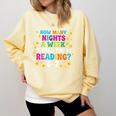 How Many Nights A Week Should You Be Reading 6-7 Book Lovers Comfort Colors Sweatshirt Blue Spruce How Many Nights A Week Should You Be Reading 6-7 Book Lovers Comfort Colors Sweatshirt Blue Spruce