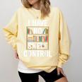 I Have No Shelf Control Read Book Reading Librarian Comfort Colors Sweatshirt Blue Spruce