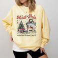 North Pole Book Club Book Lover Bookish Bookworm Christmas Comfort Colors Sweatshirt Blue Spruce