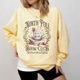 North Pole Readers Club Bookish Xmas Santa Book Reading Comfort Colors Sweatshirt Blue Spruce