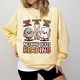 Nothing Goes Beyond Reading Rock Paper Scissors Book Comfort Colors Sweatshirt Blue Spruce