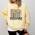 Occupational Therapy Wildflower Book OT Therapist Assistant Comfort Colors Sweatshirt Blue Spruce Occupational Therapy Wildflower Book OT Therapist Assistant Comfort Colors Sweatshirt Blue Spruce