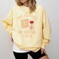 One-Handed Reading Club Smutty Book Lover Comfort Colors Sweatshirt Blue Spruce One-Handed Reading Club Smutty Book Lover Comfort Colors Sweatshirt Blue Spruce