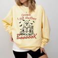 Oops I Got Another Book Boo Ghost Read Book Comfort Colors Sweatshirt Blue Spruce