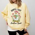 Oops I Got Another Book Cute Goose Librarian Reading Teacher Comfort Colors Sweatshirt Blue Spruce