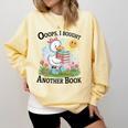 Oops I Bought Another Book Duck Sunshine Comfort Colors Sweatshirt Blue Spruce
