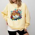 Open Book With Colorful Floral Reading Magic Comfort Colors Sweatshirt Blue Spruce Open Book With Colorful Floral Reading Magic Comfort Colors Sweatshirt Blue Spruce