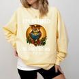 Owl I'm Retired Reading Books Is My Job Comfort Colors Sweatshirt Blue Spruce