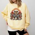 Owl Reading Books Book Library Bookworm Comfort Colors Sweatshirt Blue Spruce