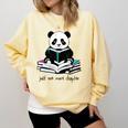 Panda Reading Chapter Books Comfort Colors Sweatshirt Blue Spruce Panda Reading Chapter Books Comfort Colors Sweatshirt Blue Spruce