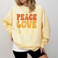 Peace Love Books Men Women Comfort Colors Sweatshirt Blue Spruce