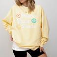 Peace Love Books Read Book Reading Librarian Across America Comfort Colors Sweatshirt Blue Spruce