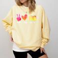 Peace Love Books Reader Librarian Library Book Comfort Colors Sweatshirt Blue Spruce