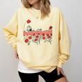 Poppy Field Wizard Of Oz Cowardly Brave Lion Book Comfort Colors Sweatshirt Blue Spruce