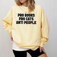PRO Books PRO Cats Anti People Comfort Colors Sweatshirt Blue Spruce PRO Books PRO Cats Anti People Comfort Colors Sweatshirt Blue Spruce