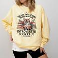 Proud Introverted Book Club Anti Social Reader Pet Cat Comfort Colors Sweatshirt Blue Spruce