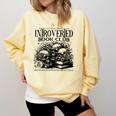 Proudly Anti Social Member Of The Introverted Book Club Comfort Colors Sweatshirt Blue Spruce