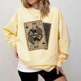Queen Of Books Playing Card Aesthetic For Book Lovers Premium Tri-Blend Comfort Colors Sweatshirt Blue Spruce