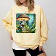 Rabbit Reading Book Under Large Mushroom Easter Bandana Comfort Colors Sweatshirt Blue Spruce Rabbit Reading Book Under Large Mushroom Easter Bandana Comfort Colors Sweatshirt Blue Spruce
