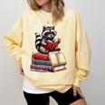 Raccoon Reading Books Matching Bookworm Readers Librarian Comfort Colors Sweatshirt Blue Spruce Raccoon Reading Books Matching Bookworm Readers Librarian Comfort Colors Sweatshirt Blue Spruce