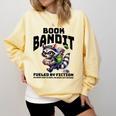 Racoon-Bookworm-Book Bandit-Fueled By Fiction Comfort Colors Sweatshirt Blue Spruce Racoon-Bookworm-Book Bandit-Fueled By Fiction Comfort Colors Sweatshirt Blue Spruce