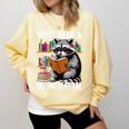 Well Read & Slightly Feral Raccoon Book Lover Graphic Comfort Colors Sweatshirt Blue Spruce Well Read & Slightly Feral Raccoon Book Lover Graphic Comfort Colors Sweatshirt Blue Spruce