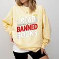 I Read Banned Books Defiant And Bold Comfort Colors Sweatshirt Blue Spruce