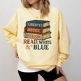 Read Blue Liberty Books July 4th Independence Comfort Colors Sweatshirt Blue Spruce